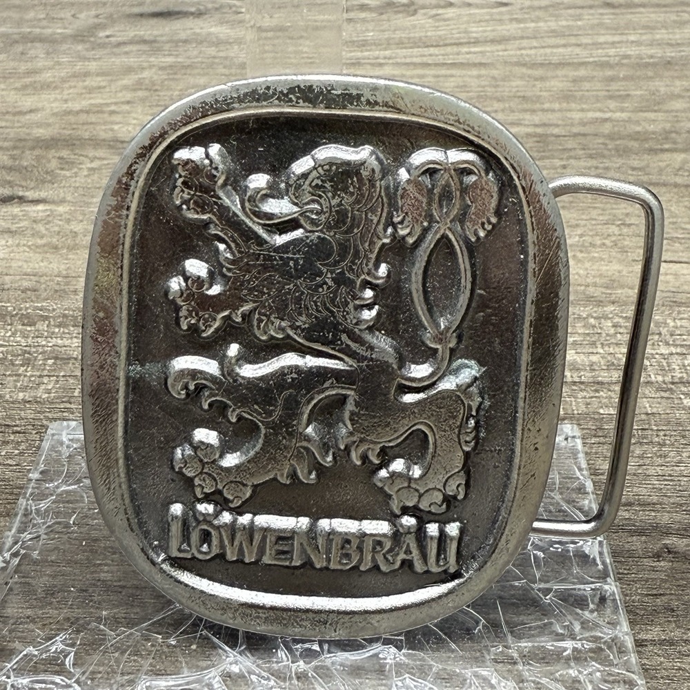 Vintage Lowenbrau Belt Buckle 1976 Great American Buckle Co 2.5” X 3”